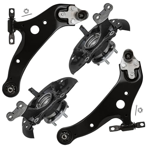 Detroit Axle - AWD Front Knuckles Control Arms for 2011-2017 Toyota Sienna - size: 4CU47788/4PC