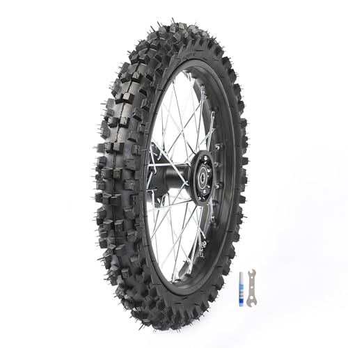 12mm Bearing 14" Front 60/100-14 Tire Tube with Rim Wheel 2.50-14 for Dirt Pit Bike Apolllo XR CRF SSR 50CC 70CC 90CC 110CC 125CC 140cc Off-Road