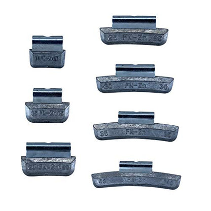 Gallardo Tire Products Wheel Weights FN Type 28 Pieces | 10 gr, 15gr, 20gr, 25gr, 30gr, 35gr and 40gr (4 of Each) - size: 28 Pcs FN Type (10,15,20,25,30,35,40 Gr. 4 each