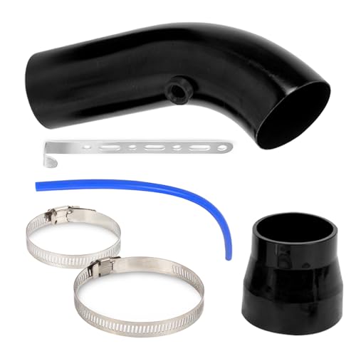 BARTOO 3 Inch Cold Air Intake Pipe Turbo Piping for Car Truck Black - color: Z-Black Pipe