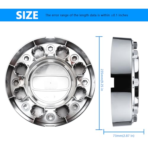 Wheel Center Hub Cap 560-2414 560-2415, Set of 4 | Front & Rear Hub Cover, 9 1/4" Diameter | Compatible with Dodge Ram 3500 Dually 1-Ton Truck 2011-2018 Replace # 68081010AA 2414 2415 - color: Set of 4, size: 560-2414 560-2415