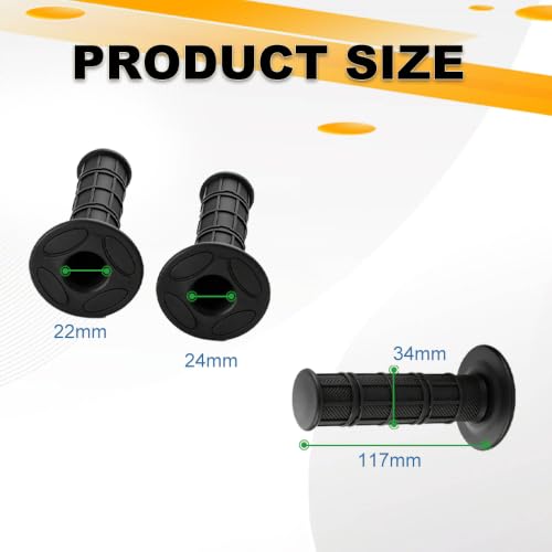 7/8" Motorcycle Hand Grips - size: 22mm & 24mm