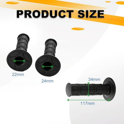 7/8" Motorcycle Hand Grips - size: 22mm & 24mm