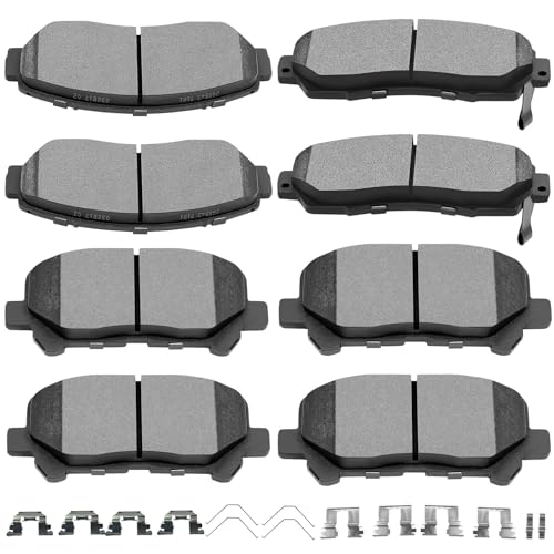 Ceramic Brake Pads Kits,SCITOO 8pcs Brakes Pads Set For Honda Odyssey 11-17 - size: Front D1521 & Rear D1281
