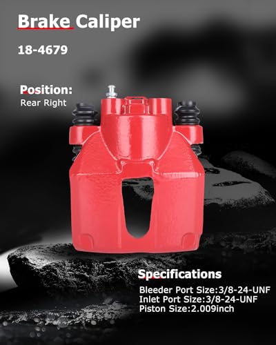 cciyu Rear Left/Right Disc Brake Caliper Assembly without Bracket 18-4679 - size: Rear Right[18-4679]