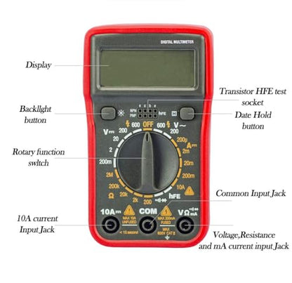 Digital Multimeter 1Pack - color: Red 2