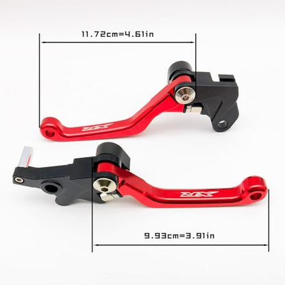 Dirt Bike Brake Clutch Levers Adjustable Replacement for Honda XR150L 2023-2024 Red Black (Green_Glossy) - color: GREEN_Glossy