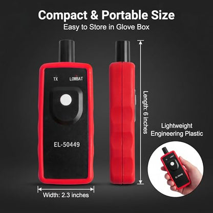 1 PC TPMS Relearn Reset Tool, Tire Pressure Sensor Programming Tool EL-50449, TPMS Reset Device for Sensor Activation, Compatible with Ford Lincoln Mercury (Black)