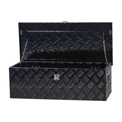 30 Inch Aluminum Truck Bed Tool Box with Side Handles, Lock - color: Black, size: 30"