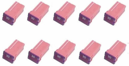 10 Pc Automotive Tall/Standard Profile JCASE Fuse 30 Amp Fuse Kit for Ford, Chevy/GM, Nissan, and Toyota Pickup Trucks, Cars and SUVs - style: 30 Amp