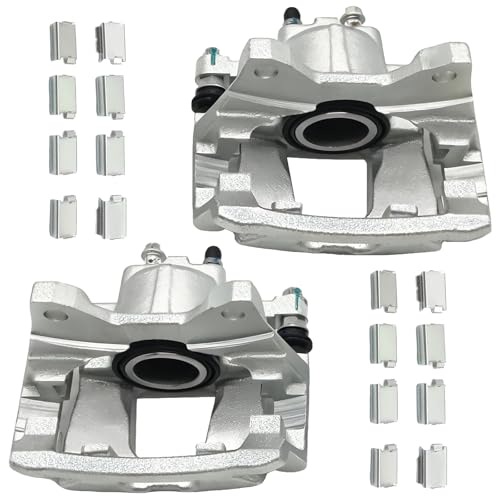 2 Pcs Brake Calipers Fit for Dodge Jeep for 2007-2011 Nitro 2008-2012 Liberty 2007-2017 Wrangler 2018 Wrangler JK, Disc Brake Caliper Assembly w/Bracket Replace for 18B5046 18B5047 - size: 18B5046+18B5047