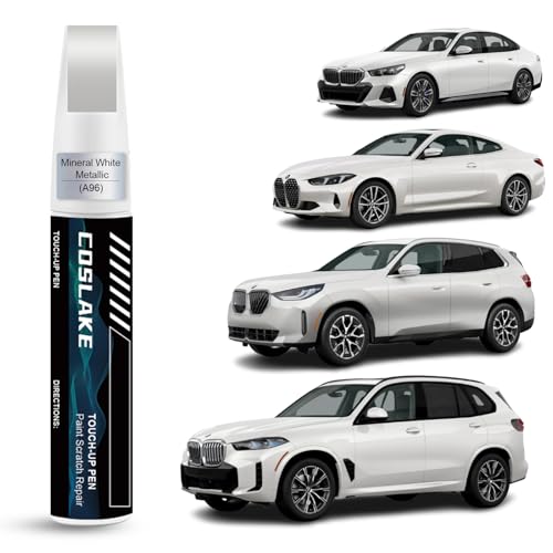 Car Touch Up Paint(Mineral White Metallic(A96)) for BMW - color: Mineral White Metallic(A96) for 2/3/4/5/7/8/X1/X2/X3/X4/X5/X6/X7/XM/i4/i5/i7