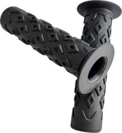 Bike Grips Bicycle Handlebar End Grips Replacement Handle Bar Grips Non-Slip Soft Rubber Protector for Mountain Bike Tricycle Wheel Chair - color: BLACK