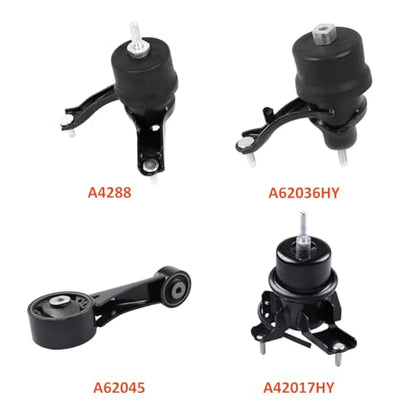 4PCS Engine & Transmission Mount Set Fit for Toyota Sienna 3.5L V6 AWD - size: For Toyota Sienna 2011-2014 3.5L V6 Engine ONLY