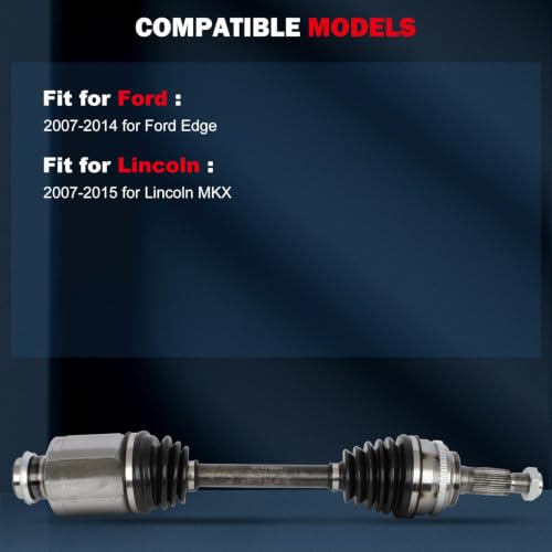 cciyu CV Axle Shaft Assembly for Ford Edge 2007-2014 - Replace# NCV11509 - size: 17-9886