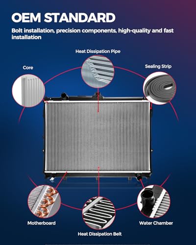 KAX CU19 Engine Radiator Replacement, Compatible with 1990-1993 Accord, 1992-1996 Prelude 2.2L - size: 1990-1993 Accord, 1992-1996 Prelude 2.2L