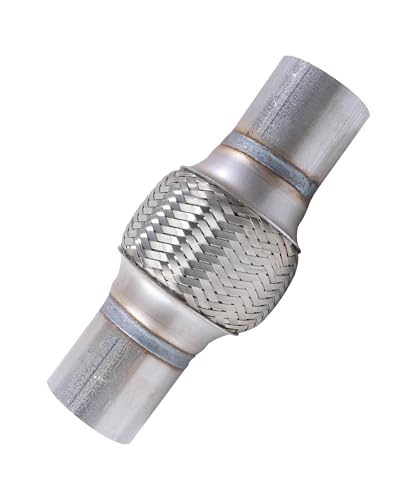 Flex Pipe,Heavy Duty Exhaust Flex Pipe,Car Accessories Stainless Steel Flexible Exhaust Pipes,Universal Muffler Tube Automotive Replacement,Suitable for Most Cars,Trucks (2.5"x4"/8") - size: 2.5"x4"/8"