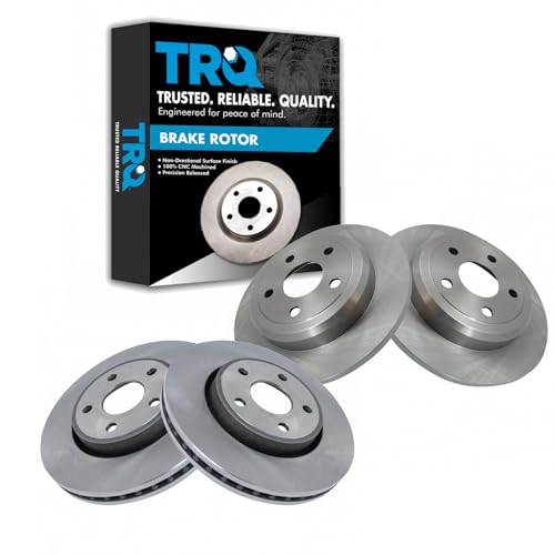 TRQ Front & Rear Brake Rotors Set