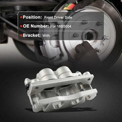 cciyu Front Left Disc Brake Caliper Assembly With Bracket 18B5004 - size: Front Left[18B5004]