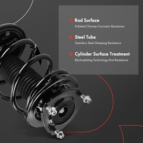 A-Premium Front Complete Strut Assemblies with Coil Springs, Set of 2