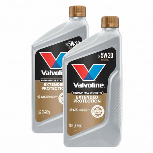 Valvoline Extended Protection 5W-20 Full Synthetic Motor Oil 1 Quart (Pack of 2) - size: 1 QT (Pack of 2), style: Extended Protection