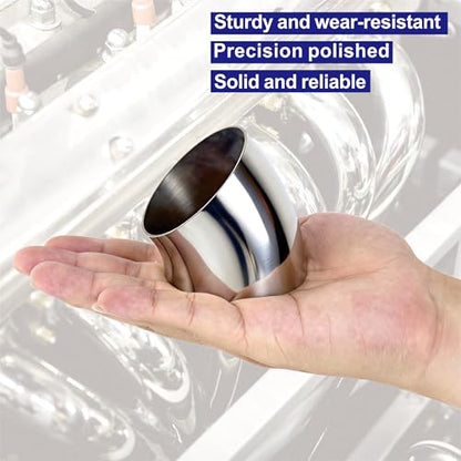4PCS Stainless Steel Elbow 3" 45° Mandrel Bend Elbow-Thickness 16GA/.065" Wall, 304 Stainless Elbow Exhaust Tubing for Car Modified Exhaust Elbow Pipe, Stair Handrail - size: 3" 45° (4 Pack)