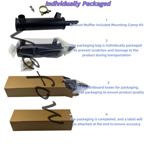 105-296 Mower Exhaust Muffler Included Mounting Clamp Kit