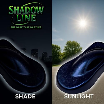 LiME LiNE Shadow LiNE Automotive Basecoat - Changes with Light - Black in the Shadows, Dazzling Metallic Under Light - 2K Clearcoat Topcoat Required (Midnight Blue, 1 Pint) - color: Midnight Blue, size: 16 Fl Oz (Pack of 1)