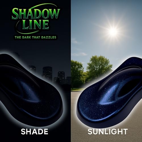 LiME LiNE Shadow LiNE Automotive Basecoat - Changes with Light - Black in the Shadows, Dazzling Metallic Under Light - 2K Clearcoat Topcoat Required (Midnight Blue, 1 Quart) - color: Midnight Blue, size: 32 Fl Oz (Pack of 1)
