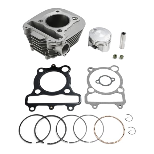 67mm Cylinder Piston Gasket Top End Rebuild Kit for Yamaha TW200 Trailway 1987-2024 YFM200 Moto-4 1985-1989 YTM200 Tri-Moto 1983-1985 - Replaces 21V-11310-00 36X-11631-00-A0 1NU-11181-00