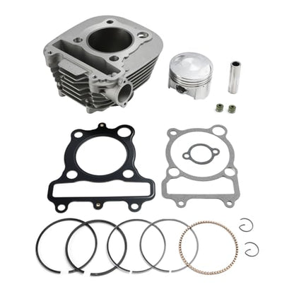 67mm Cylinder Piston Gasket Top End Rebuild Kit for Yamaha TW200 Trailway 1987-2024 YFM200 Moto-4 1985-1989 YTM200 Tri-Moto 1983-1985 - Replaces 21V-11310-00 36X-11631-00-A0 1NU-11181-00