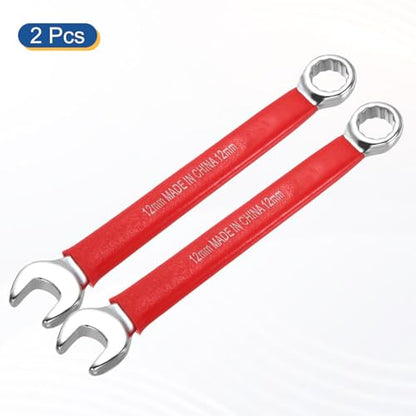 HARFINGTON 2Pcs Metric Combination Wrench 12mm 12-Point Box & Open End CR-V - size: 12mm
