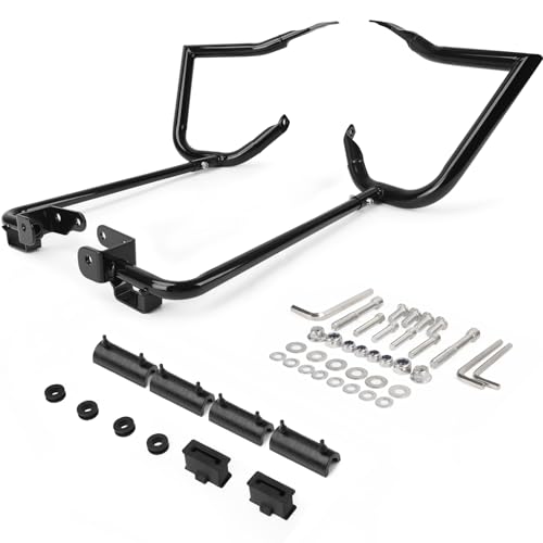 2014-2026 Rear Saddlebag Guard Crash Bar for Harley Touring Street Glide Road Glide Road King Electra Glide w/Cash Bar Support Bracket Kit - size: 2014-2026