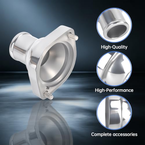 Straight Up Water Neck Aluminum Polished Thermostat Housing - color: Silver, size: 180 Degrees Style1