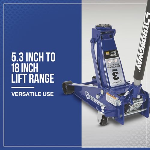 Strongway Professional Service Floor Jack, 3-Ton Capacity - style: Normal