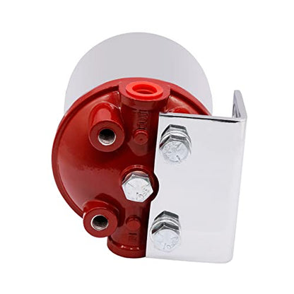 Winnewfuture Inline Canister Large Hot Rod Fuel Filter Housing Frame 3/8 NPT Inlet Outlet Racing 10 Micron Fits for Ford Rat Hot Street Rod SBC BBC