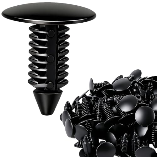200PCS 8mm Car Plastic Push Rivet Clips, Automotive Trim Panel Retainer Fasteners, Universal Fender Liner Bumper Clips Fits for GM 1605396, 1595864 for Chrysler 6030441 for Ford 388577S, W705589-S300 - size: 8mm