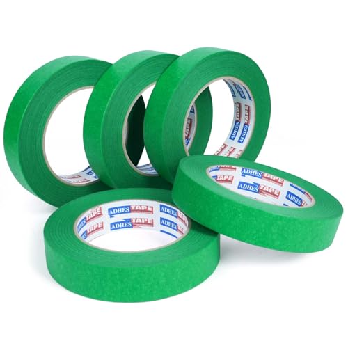 ADHES Green Masking Tape 0.94in x 55yds x 5rolls - size: 0.94in x 55yds