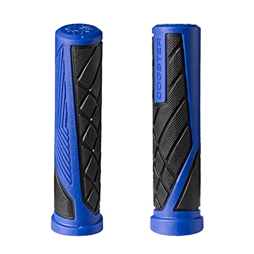 Dash Slip-on Bike Handlebar Grips, Lightweight Rubber - color: Blue