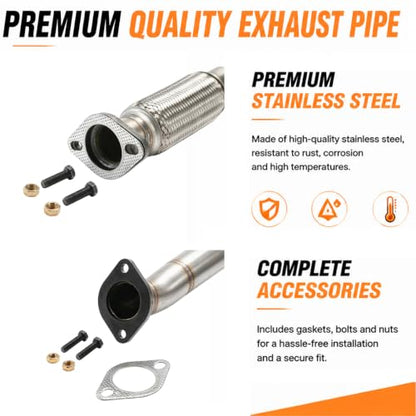 54971 Flex Exhaust Pipe for 15-17 Chrysler 200 & 14-18 Jeep Cherokee E39H - size: Chrysler 200/Jeep Cherokee