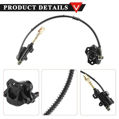 PRO BAT Rear Brake Master Cylinder Caliper With Brake Pad Assembly - color: Black