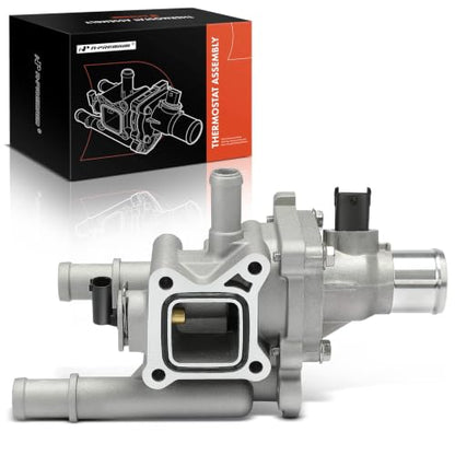 A-Premium Upgraded Aluminum Engine Coolant Thermostat Housing Assembly - style: Aluminum Materials