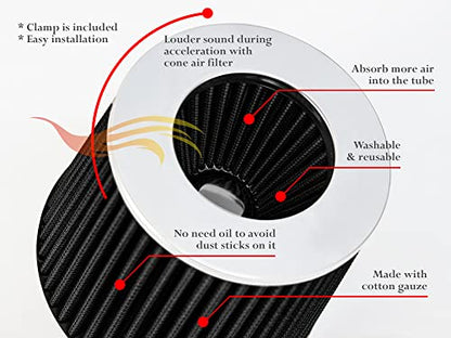 Short Ram Intake Kit for 12-18 Focus 2.0L NA (Black) - color: Black