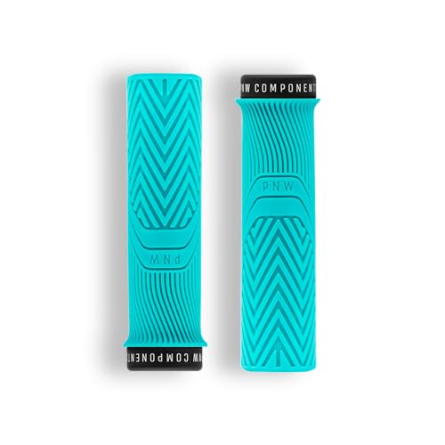 PNW Components Loam MTB Bike Grips – Mountain Bike Handlebar Grips - color: Seafoam Teal, size: X-Large