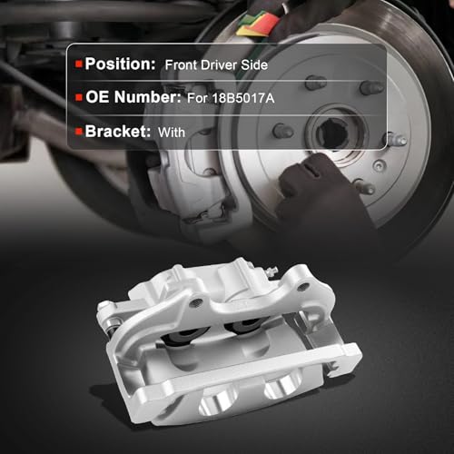 cciyu Front Left/Right Disc Brake Caliper Assembly With Bracket 18B5017A - size: Front Left[18B5017A]