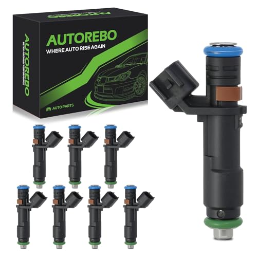 Fuel Injectors Set of 8 Compatible with Ford F-150 F-250/F-350 Super Duty 2005-2007, Expedition 2005-2006 & Lincoln Navigator 2005-2006, Mark LT 2006-2007, V8 5.4L # FJ817 4G2142 8001794N 82211198 - size: FJ817