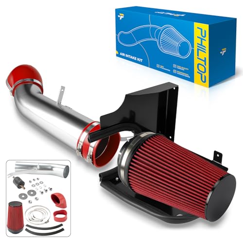 PHILTOP Cold Air Intake Kit for 2000-2006 Chevrolet Tahoe 4.8/5.3L - color: Red, size: 2004-2006 Chevrolet Silverado 1500