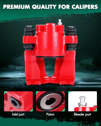 SCITOO 1PC 18-4679 Rear Driver/Passenger Side Disc Brake Caliper - size: Rear Driver[18-4679]Red
