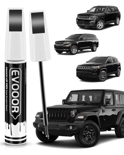 PXJ/KXJ Diamond Black Crystal Pearl Touch Up Paint Compatible with JeepExact Match 2 in 1 Touch up Paint for Chips and Nicks Repair - color: Diamond Black Crystal Pearl(PXJ/KXJ) Compatible with Cherokee/Compass/Grand-Cherokee/Grand-Wagoneer/Wagoneer