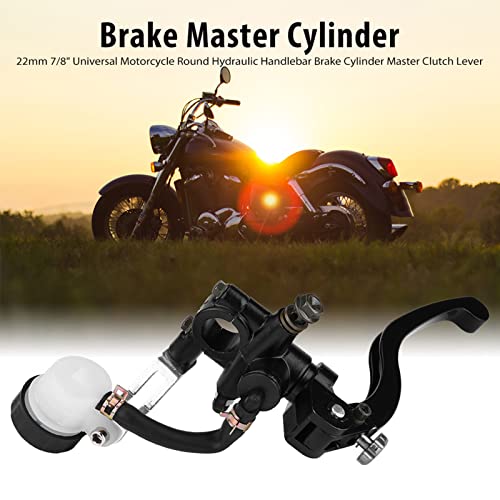 Universal Motorcycle Hydraulic Brake Master Cylinder Lever, 22mm 7/8 Left Handlebar Pump Cylinder for Clutch Control (Upper Right Pump) - size: upper right pump